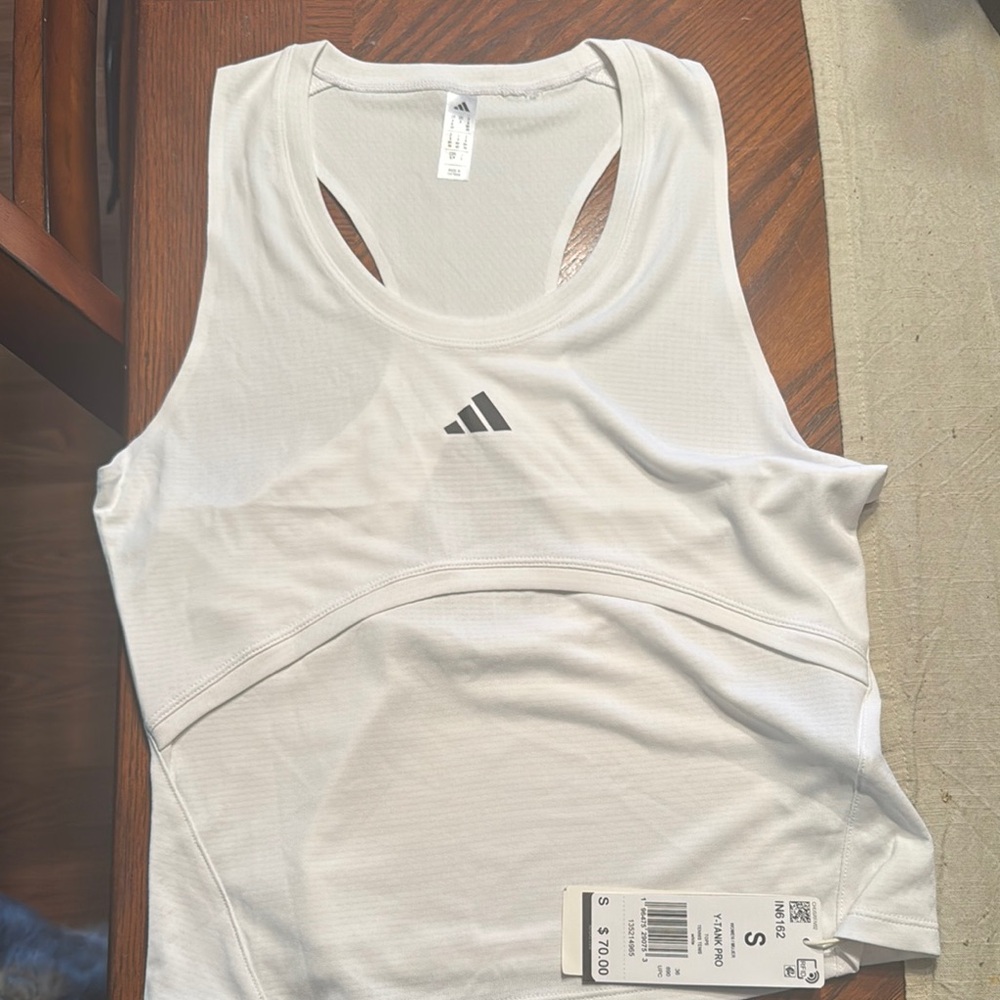 Adidas White Athletic Tank Top